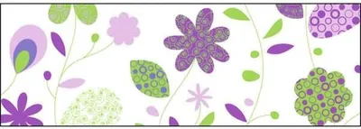Produktbild von Transparentpapier 115g/qm A4 VE=25 Blatt Landhausblumen flieder/grün