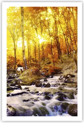 Produktbild von Poster - Poster ohne Rahmen - Berge Bach Wasser - 61x91,5 cm - Wand Bild - Wanddeko - Wandbilder - Kunstposter - Wandposter - Bilder - Kunstdruck - Wanddekoration - Wandbild - P2XPA61x91-3717
