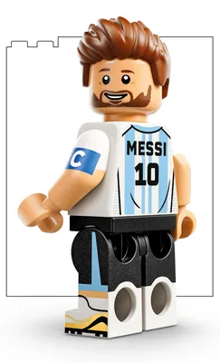 Produktbild von LEGO Minifigur: Lionel Messi – Argentinien Nr. 10