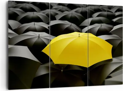 Produktbild von Bild auf Leinwand - Leinwandbild - Regenschirme Regen Wetter - 165x110cm - Wand Bild - Wanddeko - Leinwanddruck - Bilder - Kunstdruck - Wanddekoration - Leinwand bilder - Wandkunst - CE165x110-2564