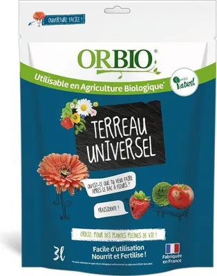 Obrázek produktu pro Univerzální zemina ORBIO, modrá, 3 l, pro květináče, truhlíky, balkony, terasy a zahrady