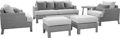 Produktbild von Home Deluxe – Gartenlounge Set HAVANNA – Farbe: Grau, Maße: 303x239x73, cm, inkl. Schutzabdeckung, wetterfest, Aluminium & Stoff I Loungemöbel Outdoor Sitzgruppe Terrassenmöbel Gartensofa