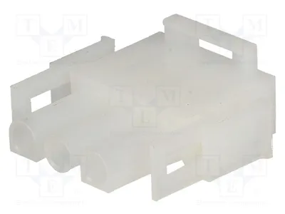 Productafbeelding van 2x mannelijke stekker/zachte aansluiting, 6,35 mm, voor bedrading/printplaat, 600V, artikelnummer 1-480700-0, merk Signteck