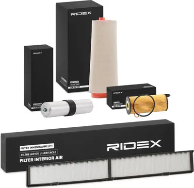 Produktbild von RIDEX Filterset Inspektionspaket Filtersatz für BMW 3 Touring (E91) 3 Limousine (E90) 3 Coupe (E92) 3 Cabrio (E93)