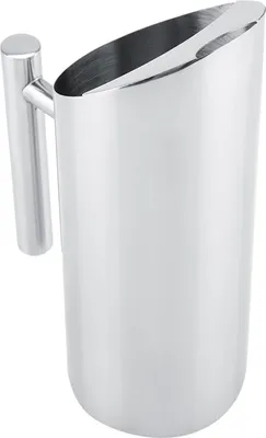 Produktbild von Edelstahl Wasserkrug - Wasserkanne mit Eis-Schutzdeckel - Kühle Dekantierkan Drinkkan mit Griff - Hausgemachter Getränkebehälter für Zuhause und Hotel - Servierwerkzeuge (1,5L)