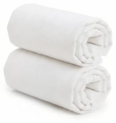 Imagen del producto de Sábanas bajeras para cuna infantil, juego de 2 unidades, 100% algodón, 60 x 120 cm, ajustables con elástico
