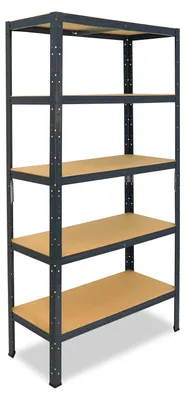 Image de shelfplaza HOME 180x110x60 cm Étagère charges lourde en anthracite avec 5 étagères et une capacité de charge de 175 kg par étagère