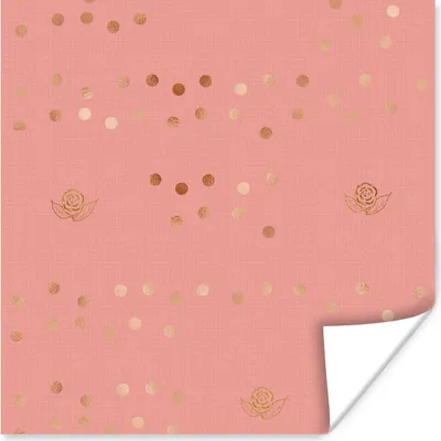 Produktbild von MuchoWow® Poster Blume - Rose - Muster 30x30 cm - Wandposter - Printing