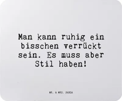 Produktbild von Mr. & Mrs. Panda Mousepad Man kann ruhig ein... - Aquarellblau - Geschenk, Sprüche, Frau, mauspad laptop, pc, Spruch Weisheiten Zitate Lustig Weisheit Worte, Freundin