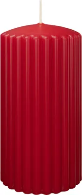 Produktbild von Rillen Kerzen Rot 150 x Ø 80 mm, 4 Stück