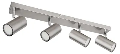 Produktbild von Deckenleuchte, 4-Flammig, nickel, Spots beweglich, L 56 cm