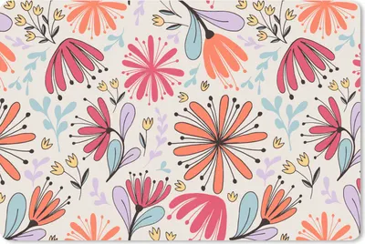 Produktbild von MuchoWow® Schreibtischunterlage Blumen - Regenbogen - Design 60x40 cm - XXL Mauspad - Großes Mauspad