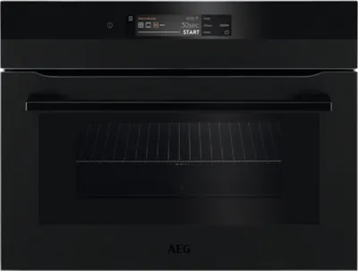 Produktbild von AEG 8000 CombiQuick / Einbau-Kompaktbackofen / WLAN-fähig / Mikrowelle / Emaille-Beschichtung / Matt Black KMK868000T