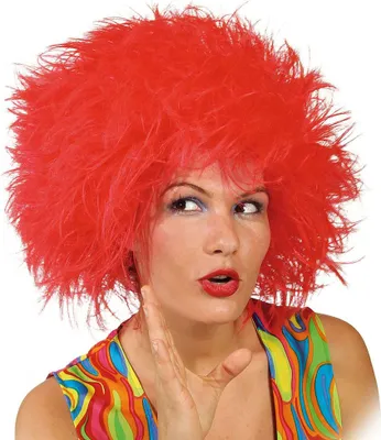 Produktbild von Perücke Clown struppig rot