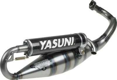 Produktbild von Yasuni Auspuffanlage Scooter R mit Zulassung, Carbon kompatibel mit Piaggio Typhoon, Gilera Runner Aprilia SR R LC Street NRG Power AC SP Extreme Zip SSL 25 2 Sfera Restyling
