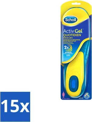 Obrázok produktu pre Scholl - Vložky - ActivGel - veľkosť 35,5 - 40,5 - 1 pár vložiek - hodnotné balenie - 15 kusov
