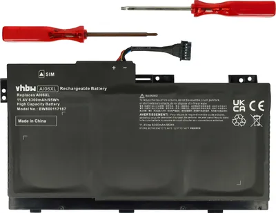 Produktbild von vhbw Akku kompatibel mit HP ZBook 17 G3 T7V64ET, 17 G3, 17 G3 M9L94AV, 17 G3 T7V61ET, 17 G3 T7V62ET Notebook (8300 mAh, 11,4 V, Li-Polymer)