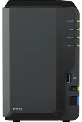 Produktbild von Synology Disk Station DS223 - NAS-Server - 2 Schächte - SATA 6Gb/s - RAID RAID 0, 1, JBOD - RAM 2 GB - Gigabit Ethernet - iSCSI Support