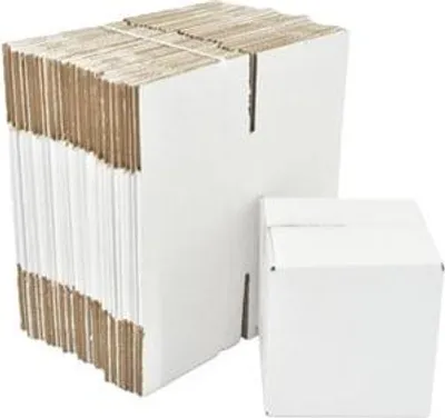 Zdjęcie produktu dla Kartony Klapowe Pudełko Katronowe Do Pakowania 150x150x150mm Białe, 100 szt