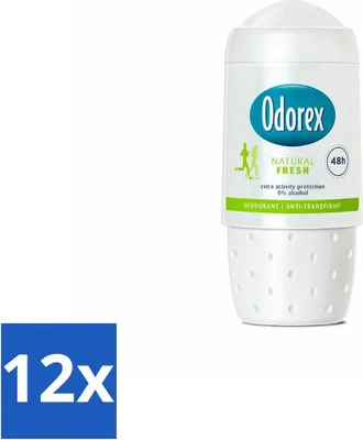 Produktbild von Odorex - Deodorant Roller - Natural Fresh - Natürliche Frische - 50 ml - Vorteilspack - 12 Stücke