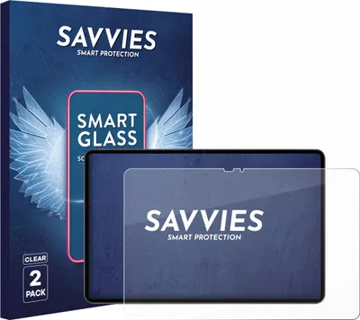 Produktbild von 2x Savvies Schutzglas Folie für VALE V12X LTE-8128 12.6" 9H Panzer Schutzfolie Glas Displayschutz klar transparent