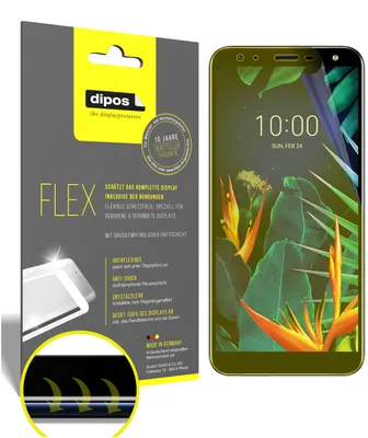 Produktbild von 3x Schutzfolie für LG K40S Folie, 100% Displayabdeckung, dipos Flex