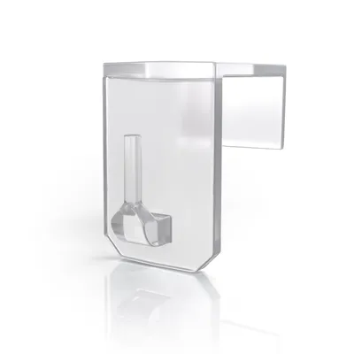 Produktbild von 10x Fensterhaken Dekohaken Klemmträger, transparent, zur Aufhängung von Fensterdekoration oder Gardinenstangen (Klemmbereich 15-20 mm)