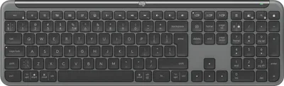 Produktbild von Logitech Signature Slim K950, Volle Größe (100%), Kabellos, RF Wireless + Bluetooth, Scherenschalter, QWERTY, Graphit