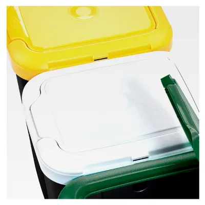 Produktbild von 3 x 75 Liter Kunststoffmülleimer 79 x 33 x 48 cm
