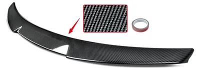 Zdjęcie produktu dla Spoiler tylny, wykonany z materiału ABS, kompatybilny z modelem Audi A5 Coupe (2008-2016), imitujący włókno węglowe