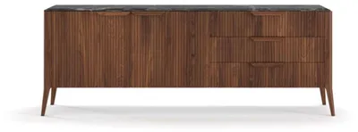 Image de Grand buffet en bois Meubles de salle à manger modernes Tiroirs en bois véritable Nouveau