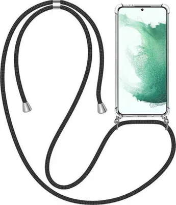 Immagine prodotto di Custodia per cellulare adatta a Samsung Galaxy S22 con catena per cellulare e bumper - Cover posteriore in TPU antiurto con cinturino - Smartphonica