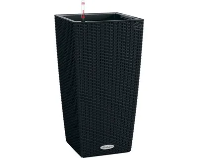 Obrázek produktu pro LECHUZA CUBICO Cottage 30, Květináč, Volně stojící, Recyklovaný plast, Černá, Grafit, Čtverec, Vnitřní/venkovní