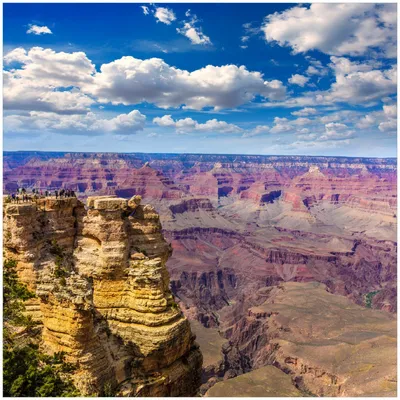 Produktbild von Wallario Memoboard Magnettafel aus Glas, Größe 50 x 50 cm, Motiv Felsenschlucht im Grand Canyon Park Arizona