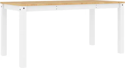 Obrázek produktu pro vidaXL Jídelní stůl Panama White 160x80x75 cm z masivního borovicového dřeva