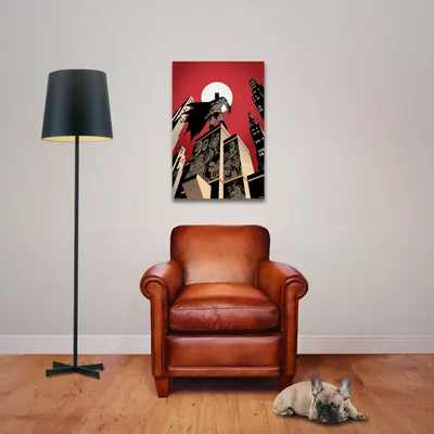 Immagine prodotto di Batman - Poster - Villain Skyline + 2 pezzi strisce poster in plastica 62 cm nero