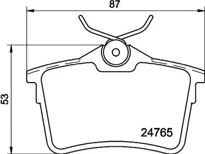 Produktbild von HELLA Bremsbeläge Satz Hinten Bremsklötze für CITROËN BERLINGO (B9) 8DB 355 014-081