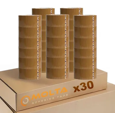 Produktbild von Braune Pakkettape - 48 mm x 55 m - 30 Rollen