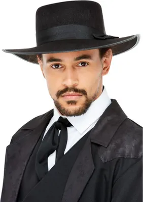 Produktbild von Smiffys - "20s" Fedora-Hut Breiter Rand für Herren SM1523 (Einheitsgröße) (Schwarz)