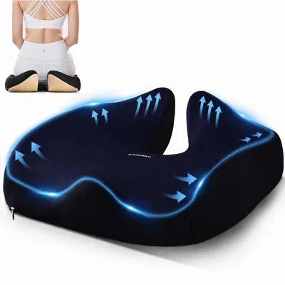 Immagine prodotto di Cuscino ergonomico per sedia da ufficio - Cuscino in memory foam per il coccige