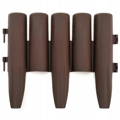 Obrázok produktu pre KRUMAD Obruba trávnika plastová vzhľad dreva 10 kusov sada 2,8 metra výška 24 cm Obruba záhonu záhrada Flexibilná obruba záhonu Odolná voči poveternostným vplyvom Hnedá