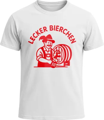Produktbild von Herren T-Shirt Lecker Bierchen Graphic Retro Style Volksfest Bayern Bier Fashion Neverless®