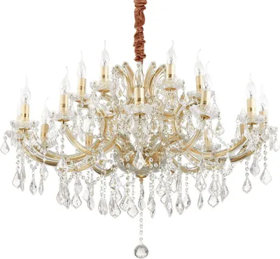 Produktbild von Klassischer Kronleuchter Napoleon Metall-Kristall Gold 18 Lichter E14