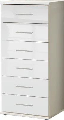Obrázek produktu pro Schubkastenkommode >Clack< in HOCHGLANZ LACK WEISS - 46x106x40cm (BxHxT)