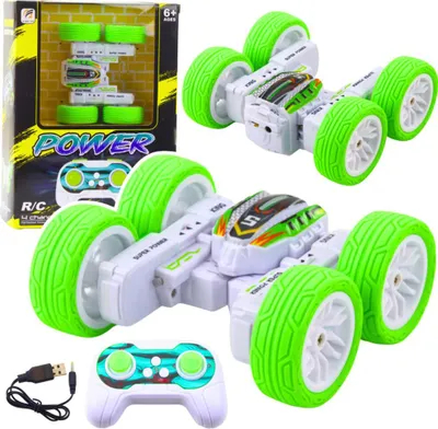 Immagine prodotto di Auto fuoristrada acrobatica telecomandata 360° Verde 1:32