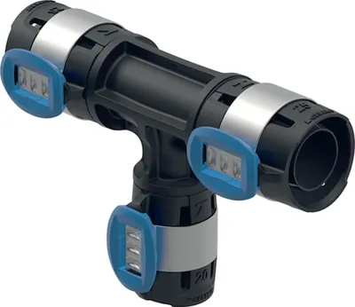 Produktbild von Geberit GE FlowFit, T-Stück, reduziert, PPSU, d25, 16, 20 mm, 1 Stk.