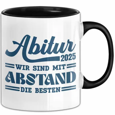 Produktbild von Trendation - Abi 2022 Tasse Geschenk Abi Bestanden Abitur Abschluss Geschenkidee (Schwarz)