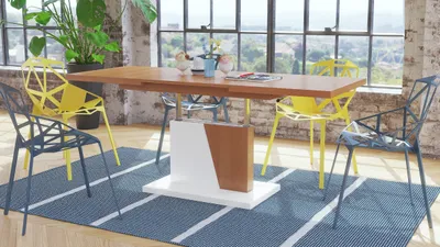 Produktbild von Grand Noir Couchtisch ausziehbar höhenverstellbar 120-180cm in Erle - Weiß matt modern vielseitig Wohnzimmertisch Esstisch Beistelltisch Sofatisch platzsparend hochwertig Wohnzimmer