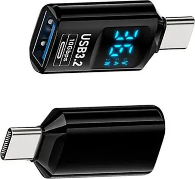 Image de INF Adaptateur USB-A femelle vers Type-C mâle avec affichage numérique (2 pièces)