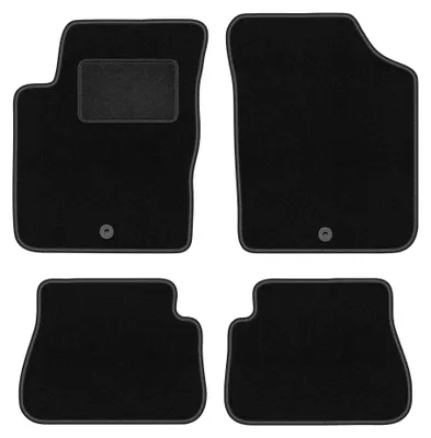Zdjęcie produktu dla Dywaniki samochodowe welurowe LUX do: Kia Picanto I (2003-2011, hatchback) czarne, z mocowaniami